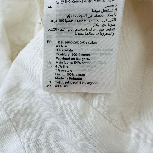 Sandro Noaim Striped Midi Dress sleeveless linen blend - Picture 13 of 16